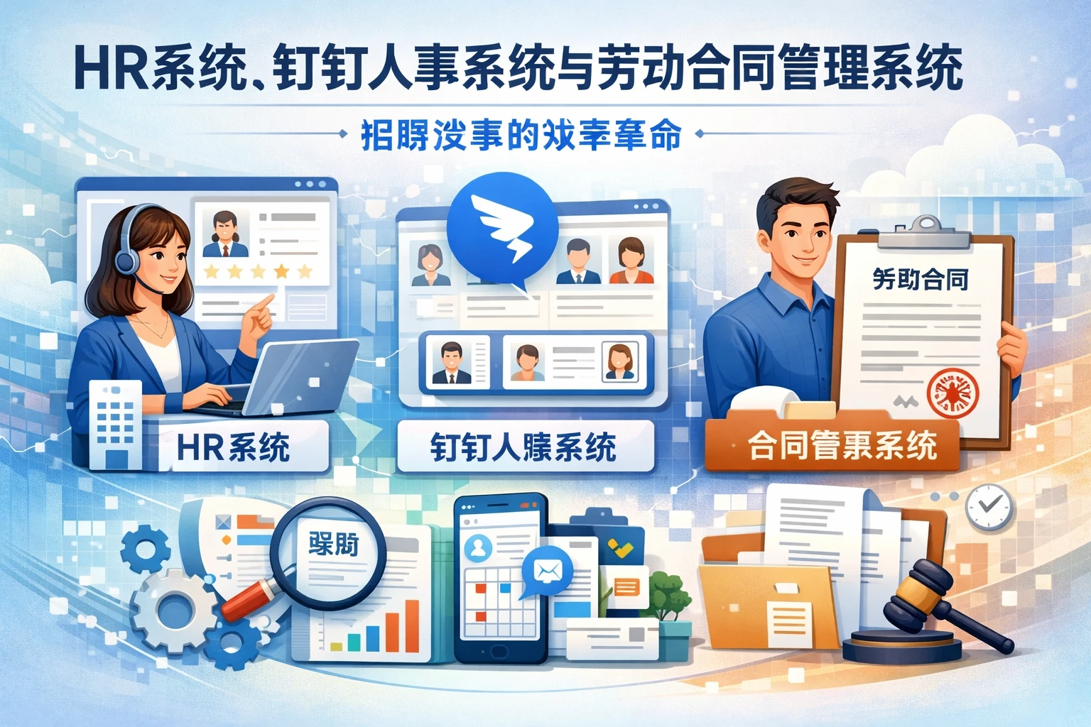 HR系统、钉钉人事系统与劳动合同管理系统:招聘淡季的效率革命