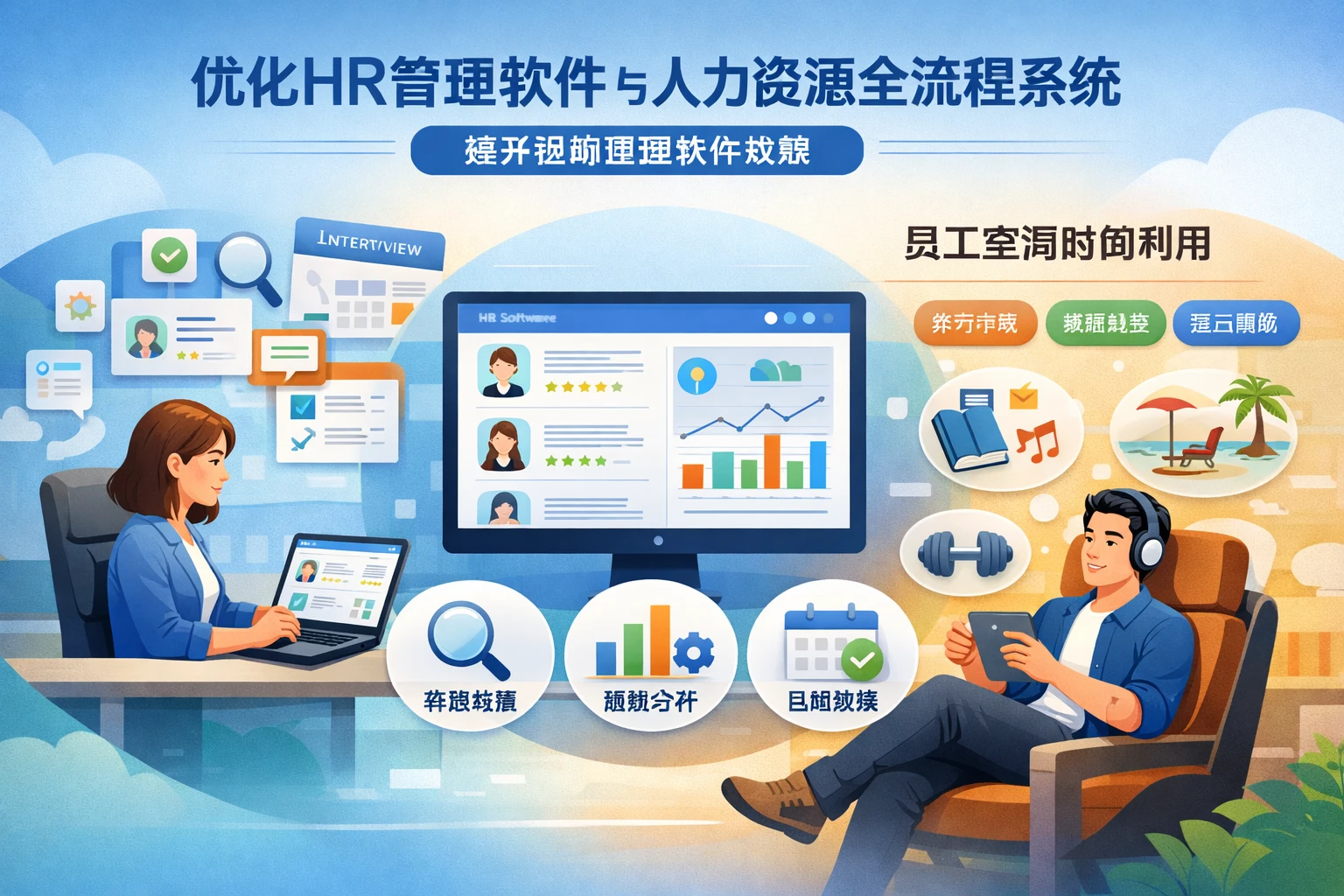 优化HR管理软件与人力资源全流程系统：提升招聘管理软件效能与员工空闲时间利用