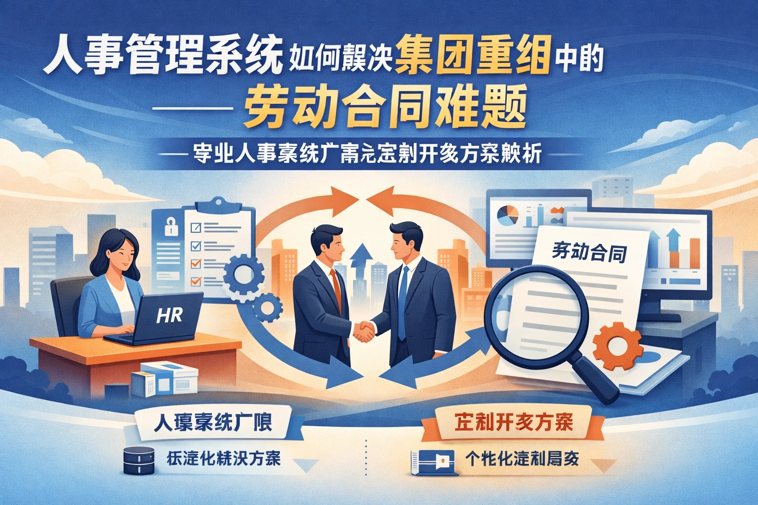 人事管理系统如何解决集团重组中的劳动合同难题——专业人事系统厂商与定制开发方案解析