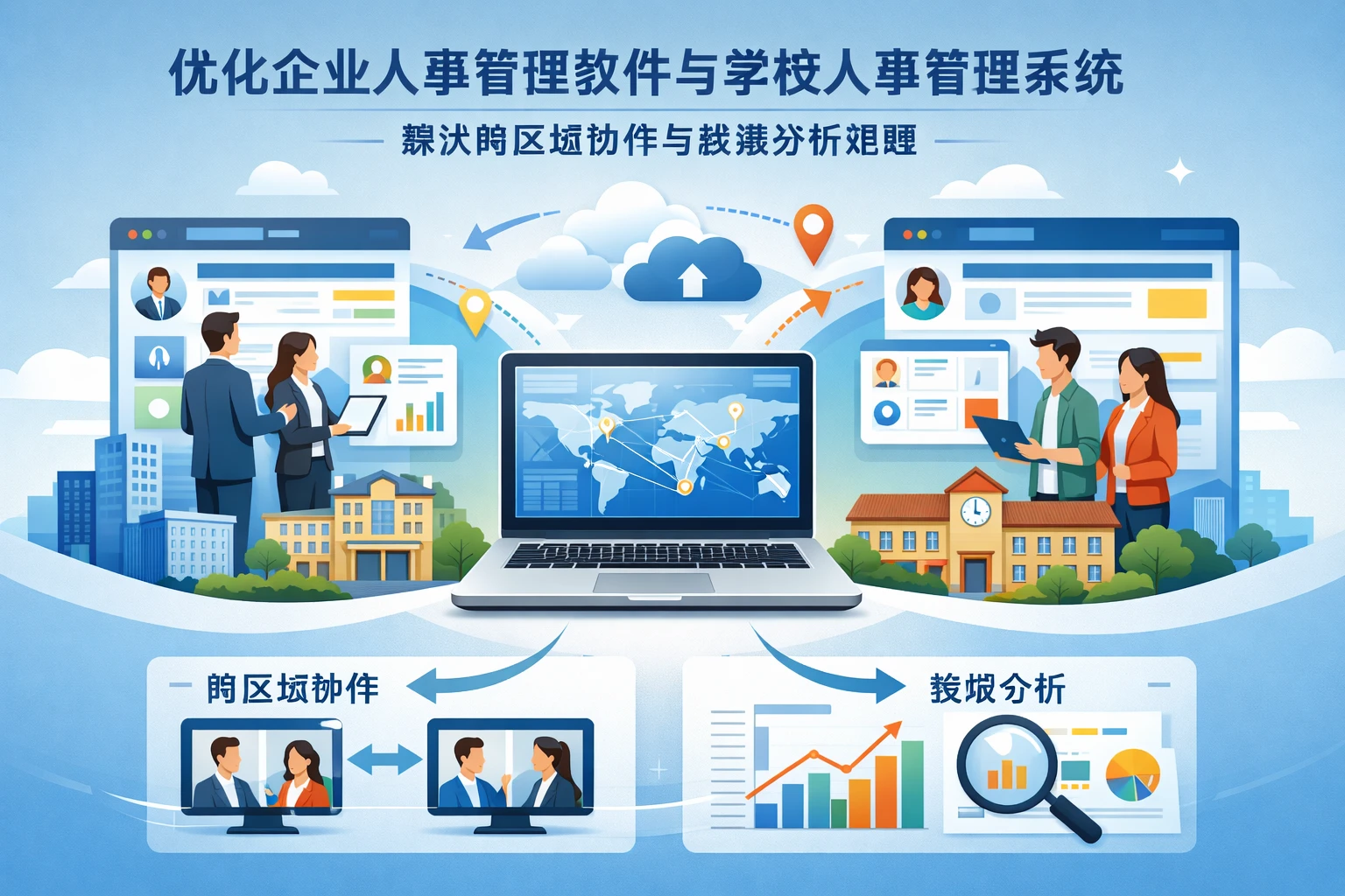 优化企业人事管理软件与学校人事管理系统：解决跨区域协作与数据分析难题
