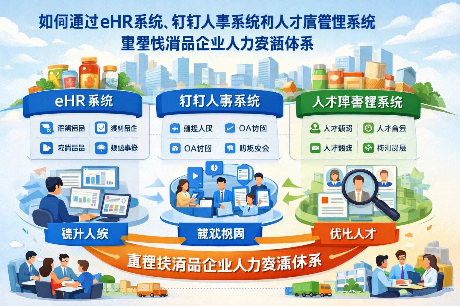 如何通过eHR系统、钉钉人事系统和人才库管理系统重塑快消品企业人力资源体系