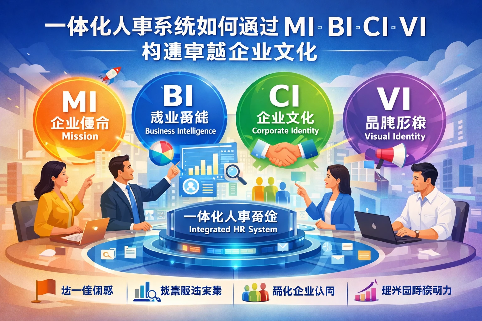 一体化人事系统如何通过MI BI CI VI构建卓越企业文化