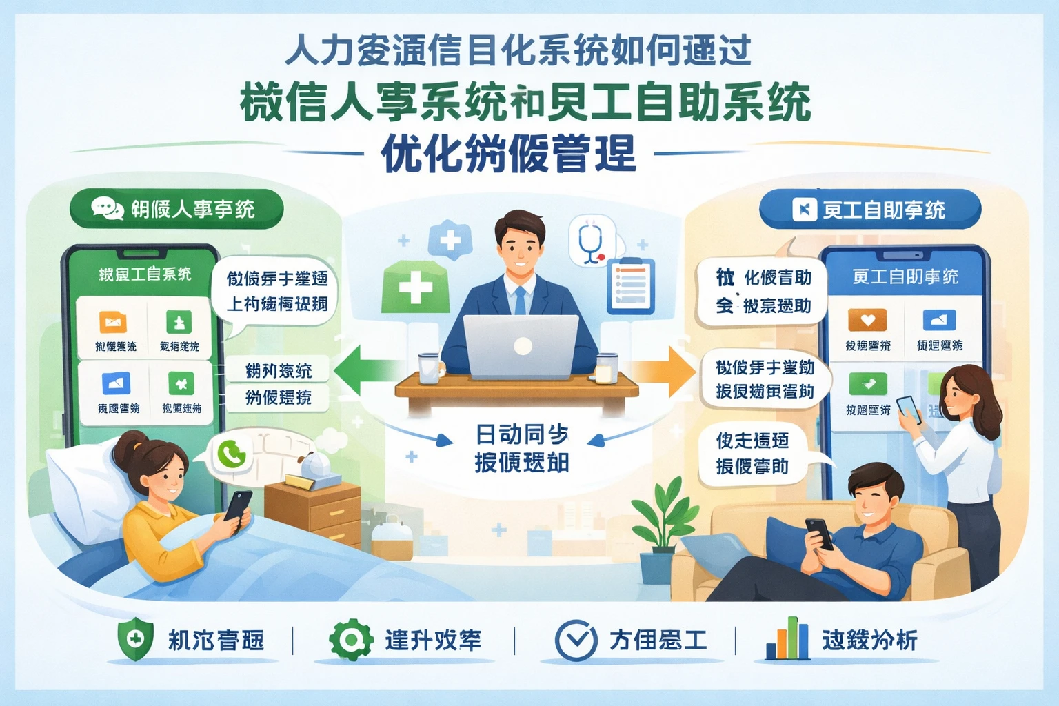 人力资源信息化系统如何通过微信人事系统和员工自助系统优化病假管理