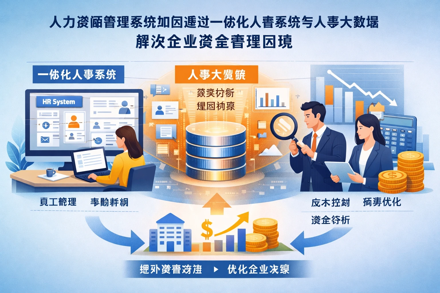 人力资源管理系统如何通过一体化人事系统与人事大数据解决企业资金管理困境