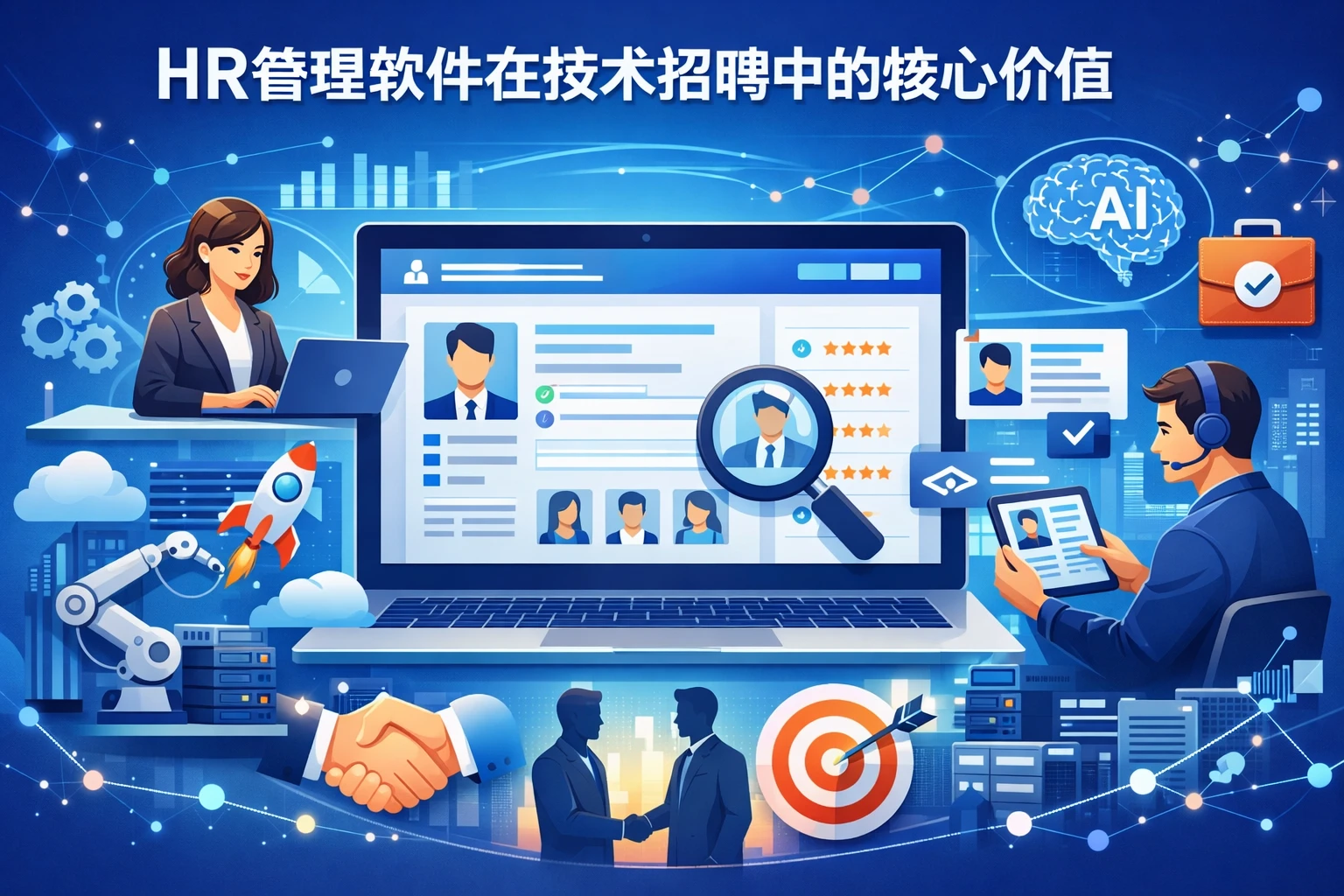 HR管理软件在技术招聘中的核心价值