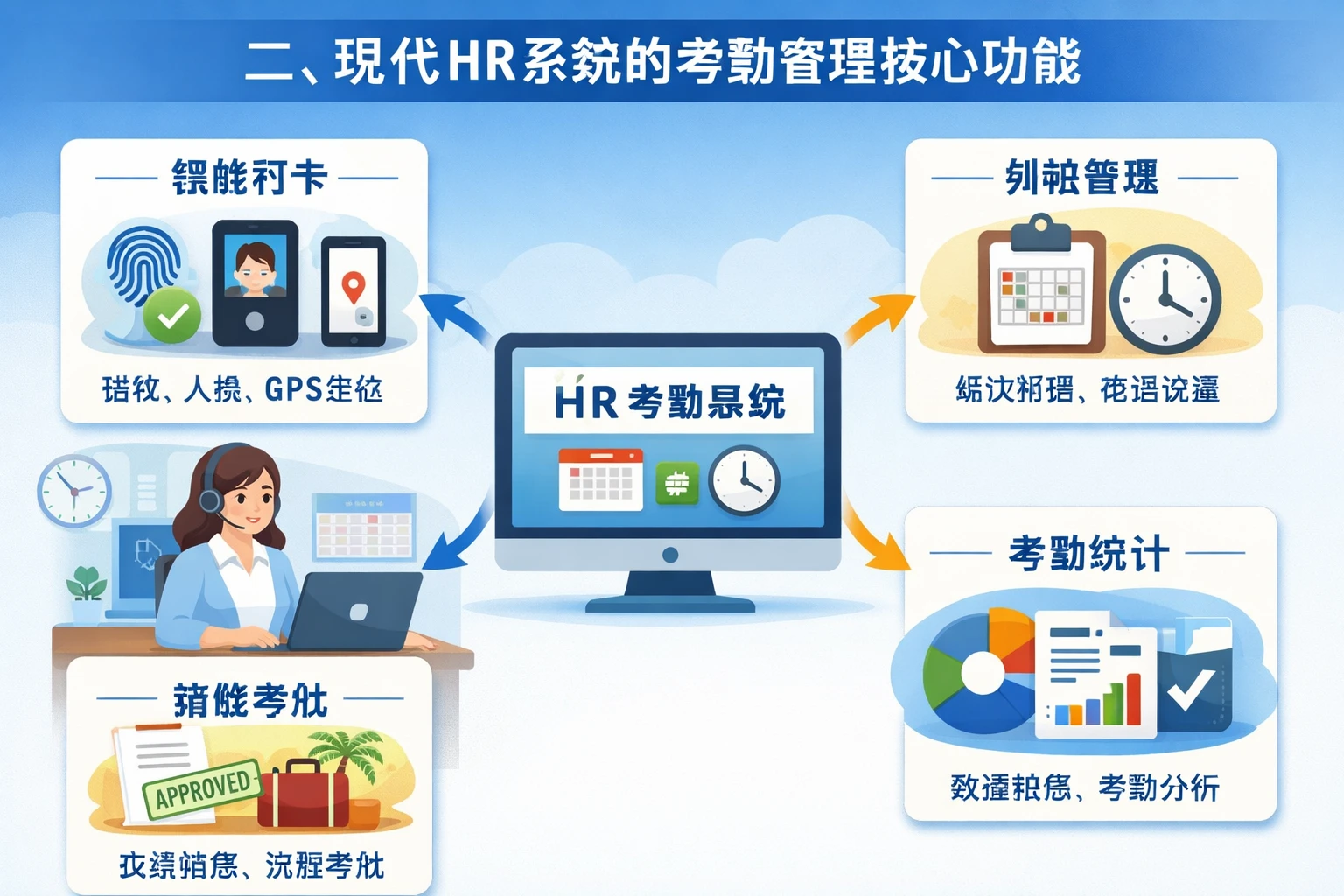 二、现代HR系统的考勤管理核心功能