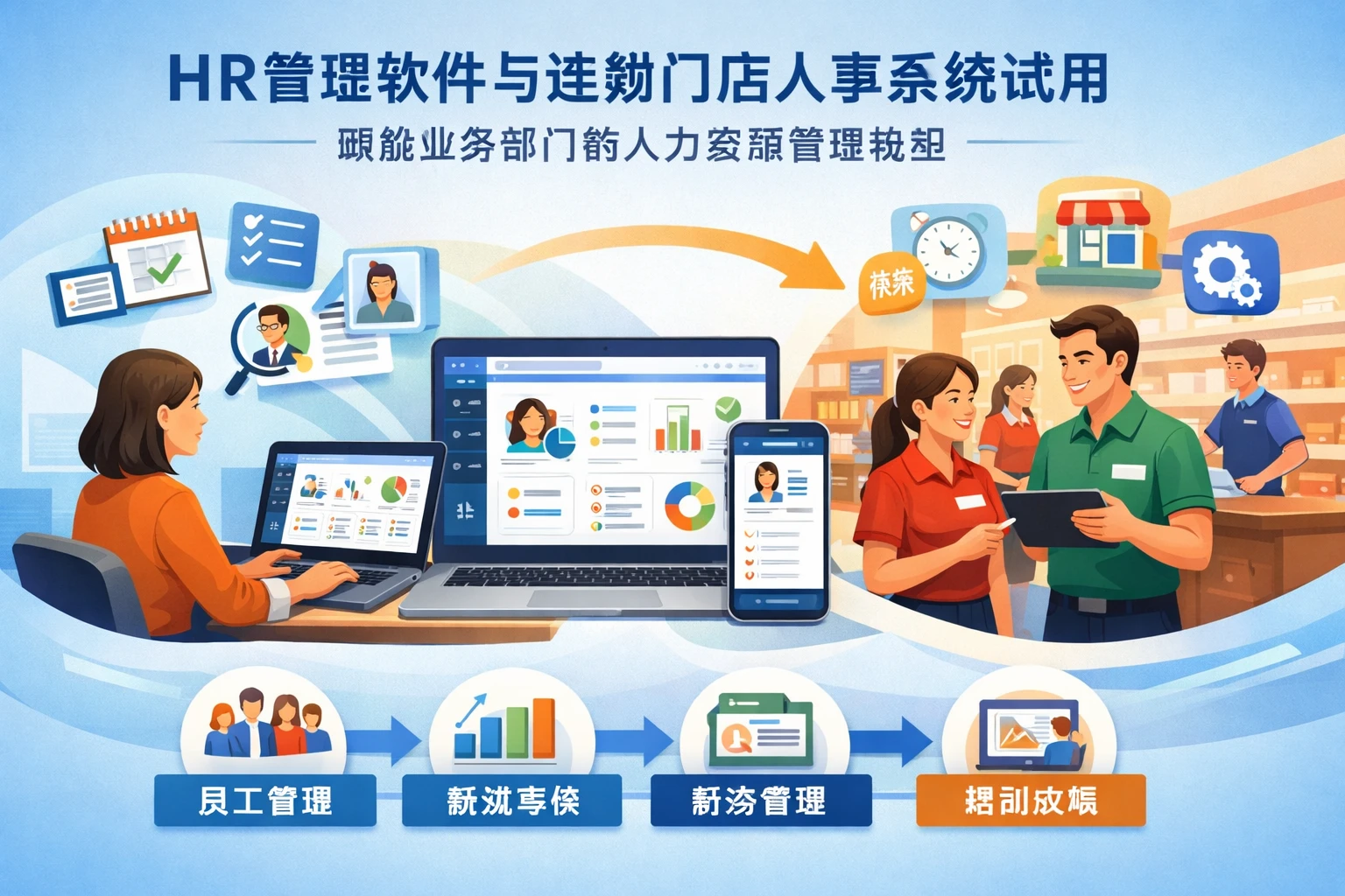 HR管理软件与连锁门店人事系统试用：赋能业务部门的人力资源管理转型