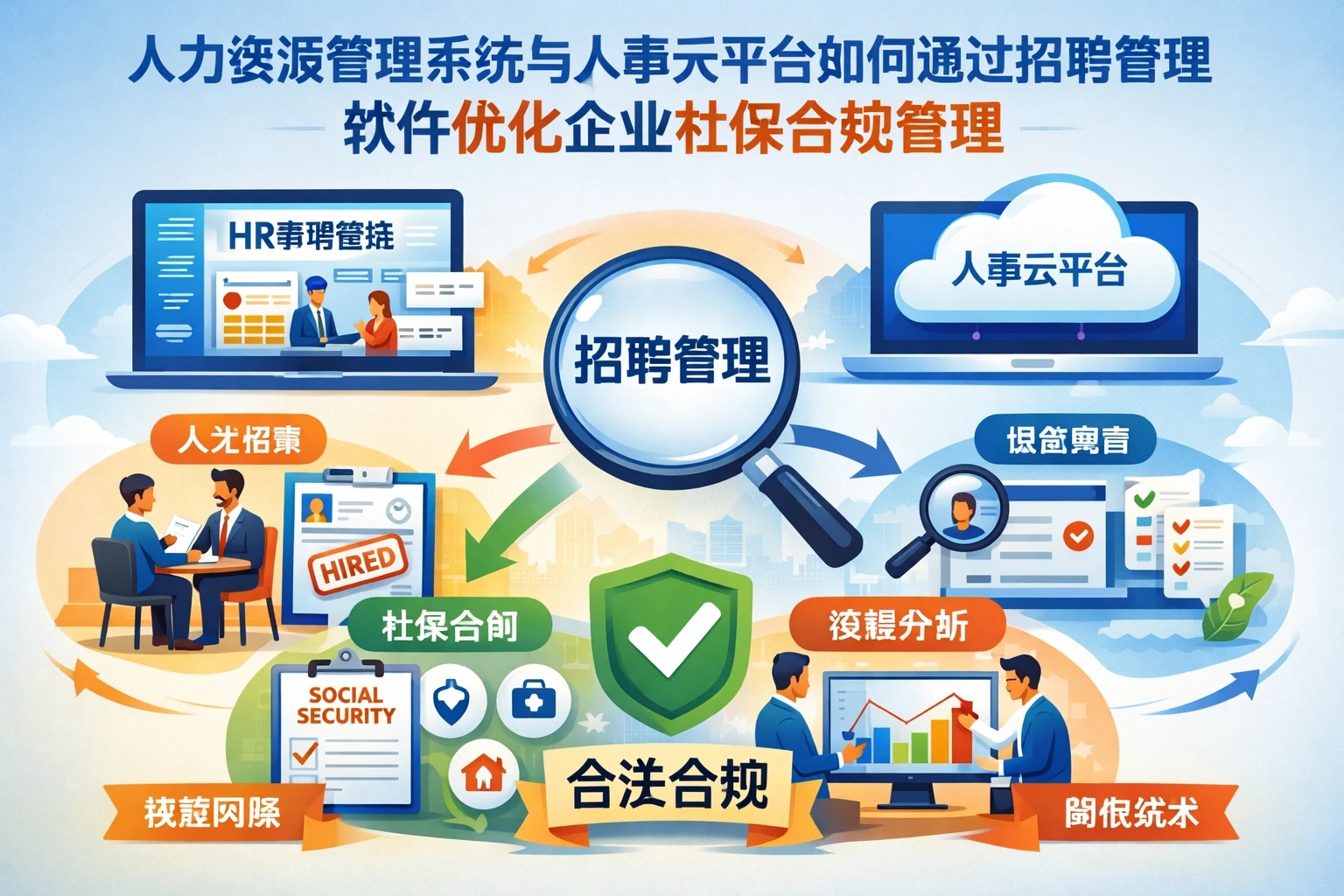 人力资源管理系统与人事云平台如何通过招聘管理软件优化企业社保合规管理