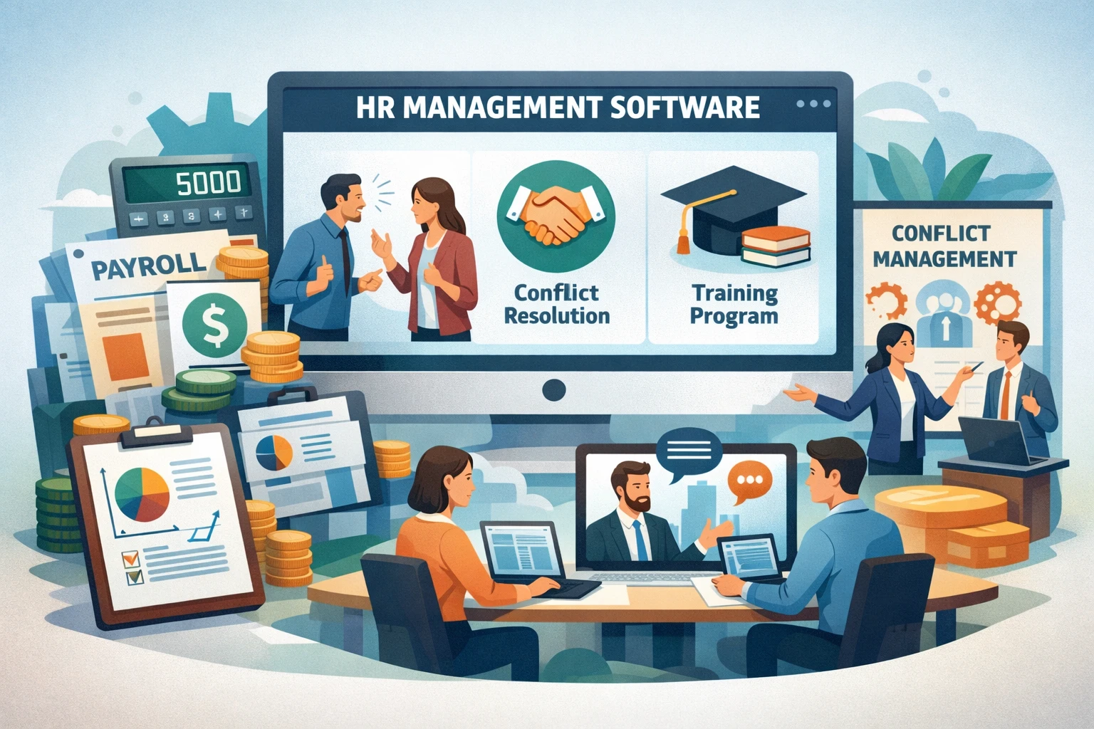 人事管理软件在员工冲突管理中的关键作用：结合薪资核算系统与培训服务的综合解决方案