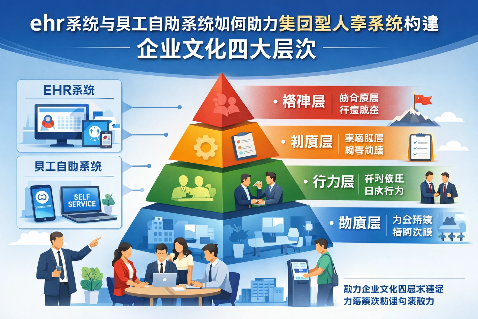 ehr系统与员工自助系统如何助力集团型人事系统构建企业文化四大层次