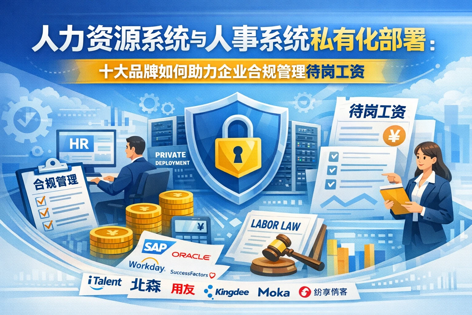 人力资源系统与人事系统私有化部署：十大品牌如何助力企业合规管理待岗工资