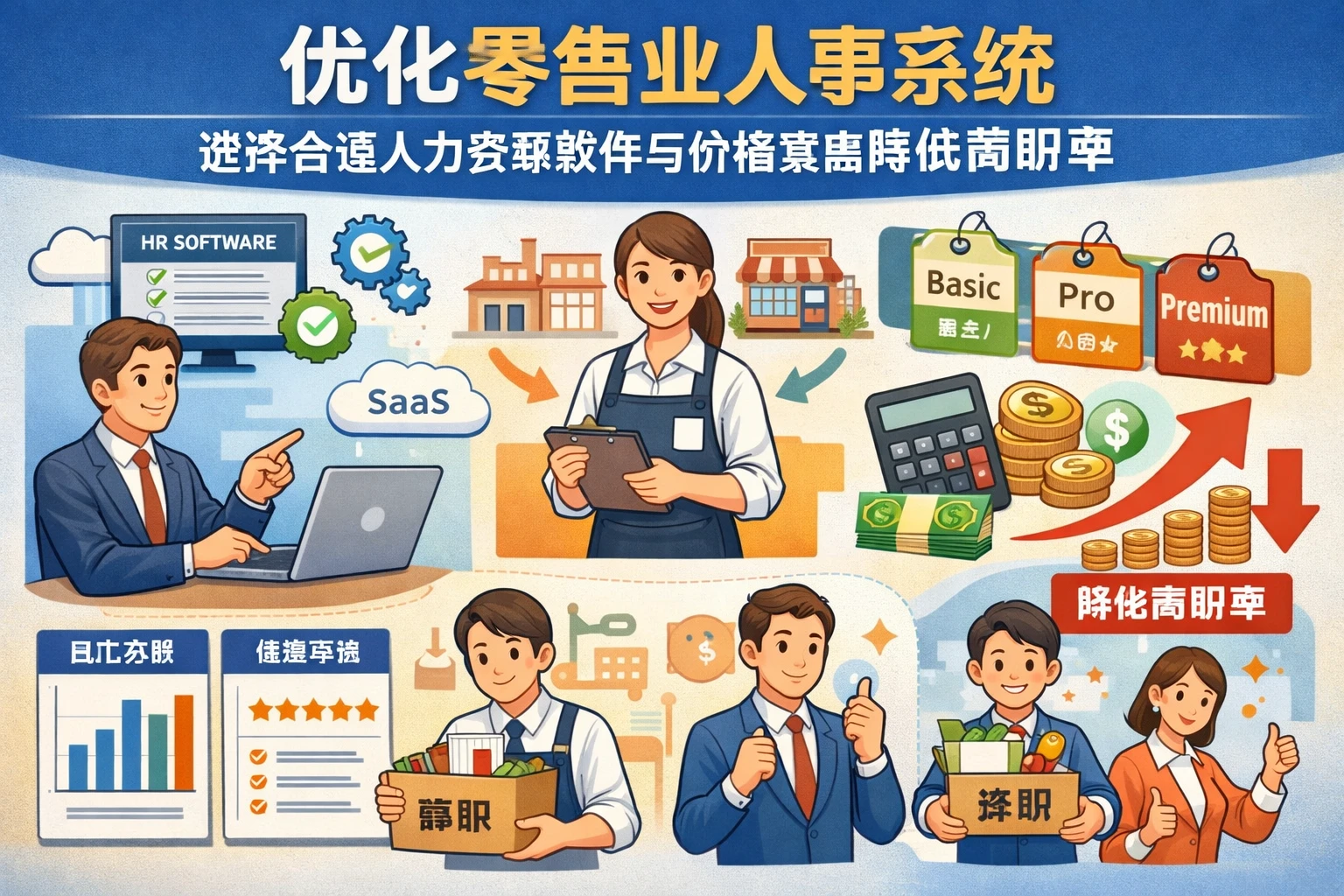 优化零售业人事系统：选择合适人力资源软件与价格策略降低离职率