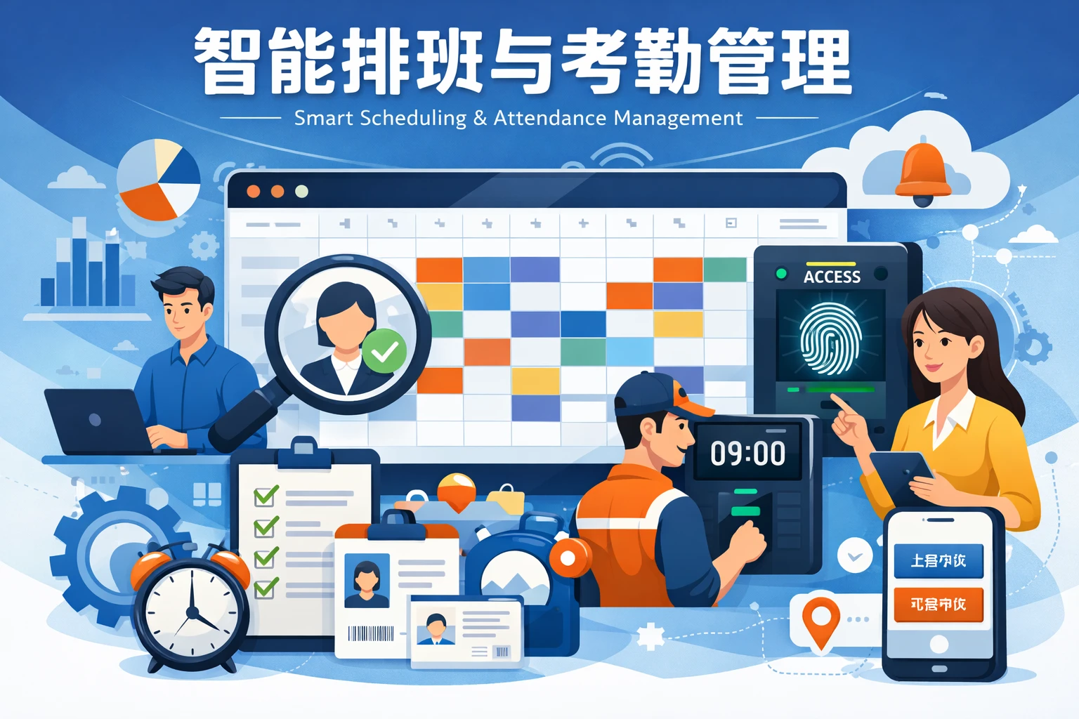 智能排班与考勤管理