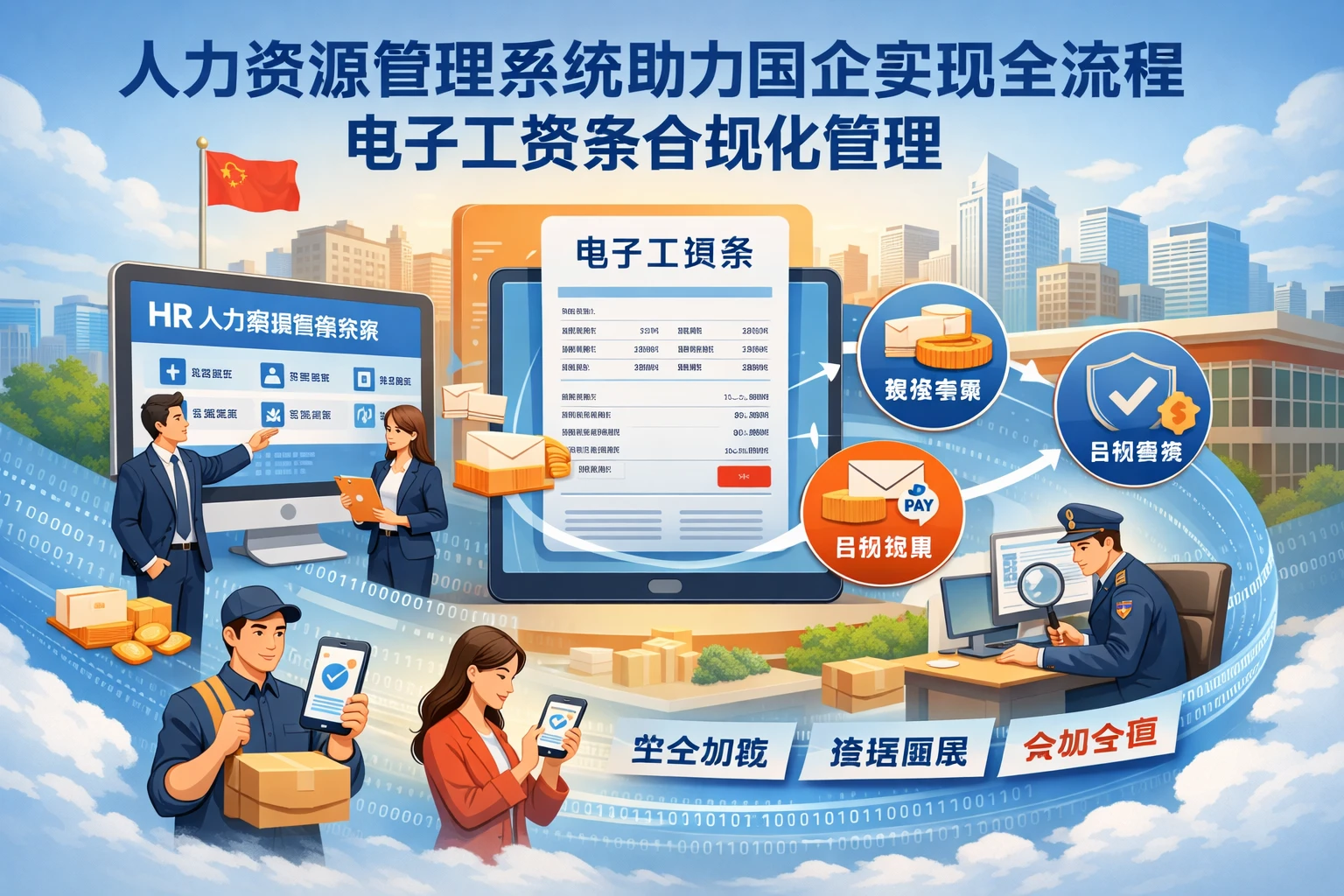 人力资源管理系统助力国企实现全流程电子工资条合规化管理