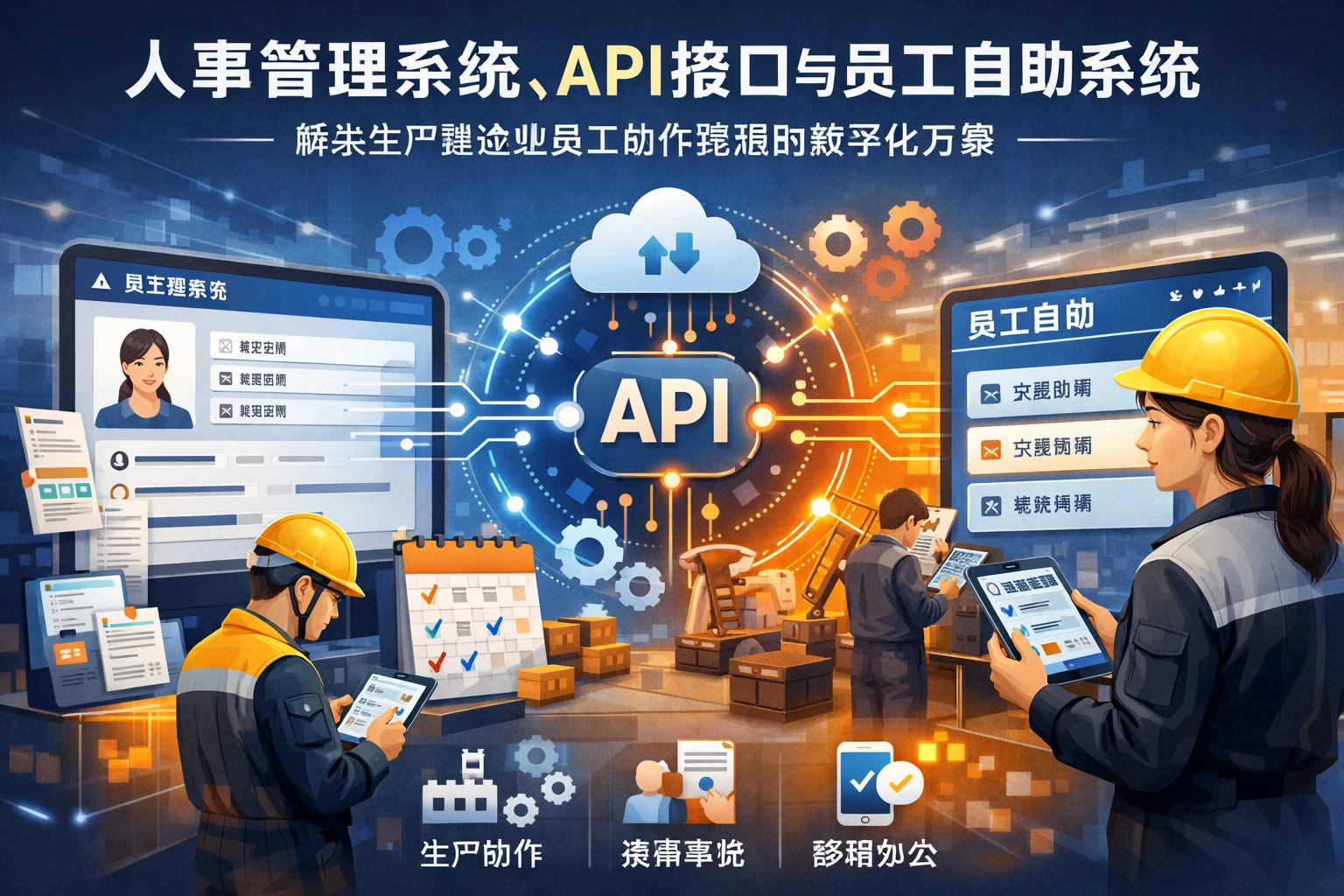 人事管理系统、API接口与员工自助系统:解决生产型企业员工协作难题的数字化方案