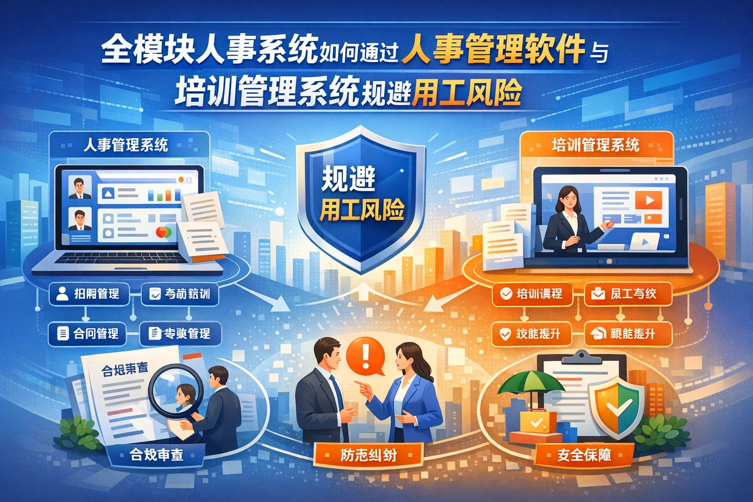 全模块人事系统如何通过人事管理软件与培训管理系统规避用工风险