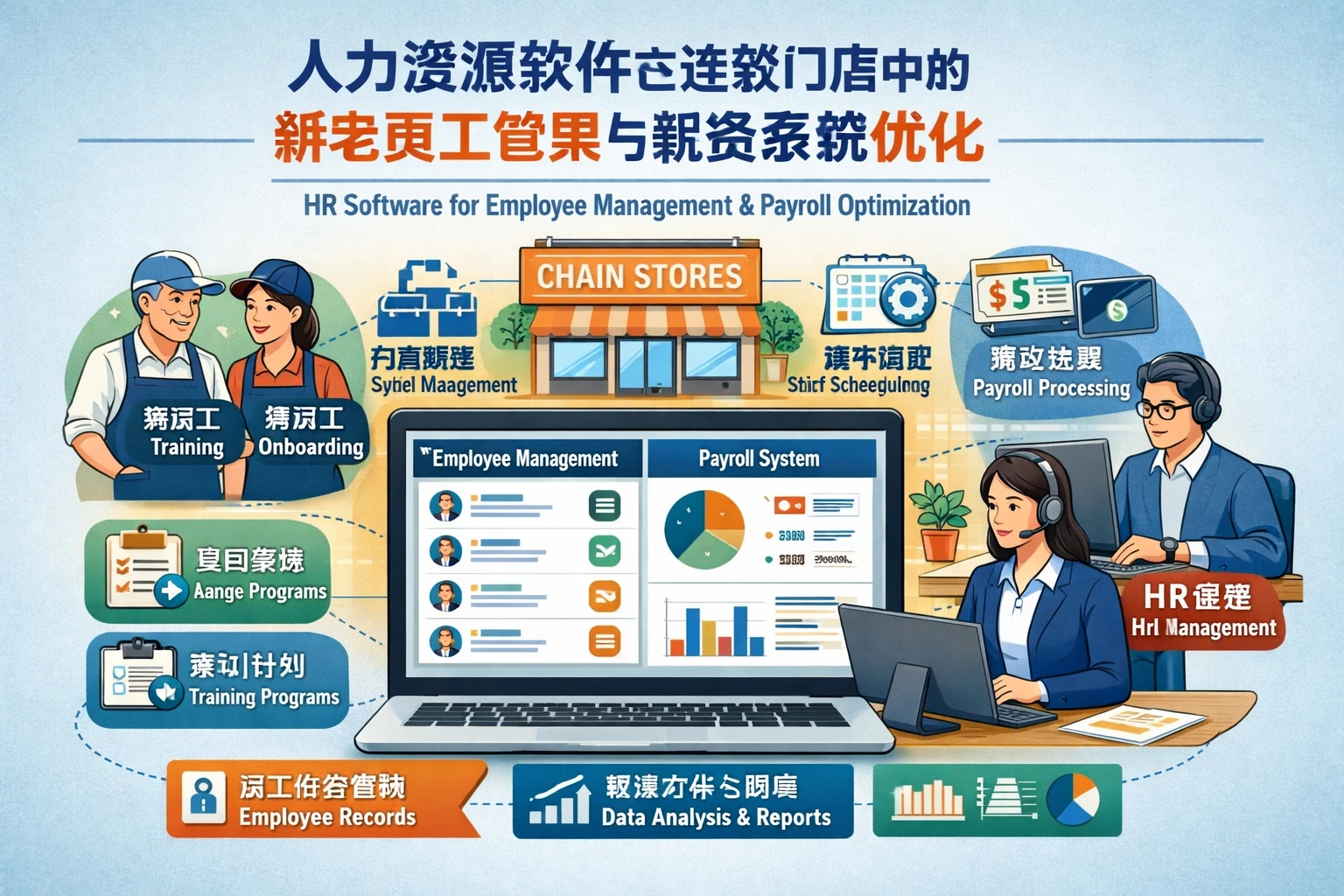 人力资源软件在连锁门店中的新老员工管理与薪资系统优化