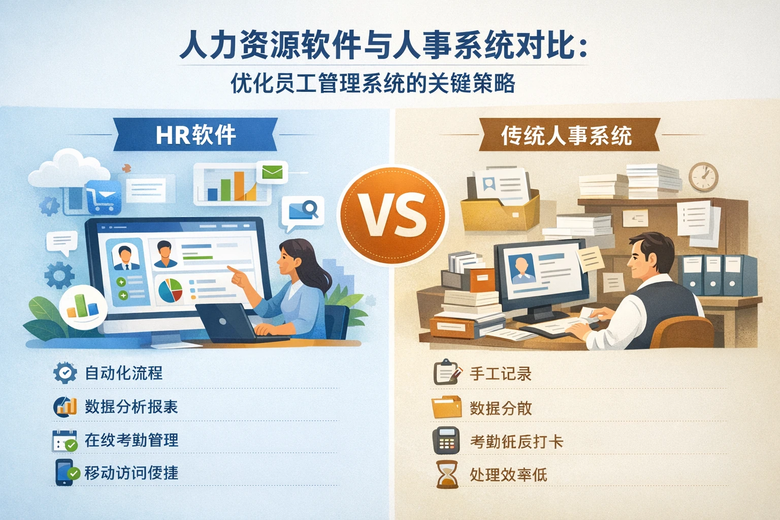 人力资源软件与人事系统对比：优化员工管理系统的关键策略