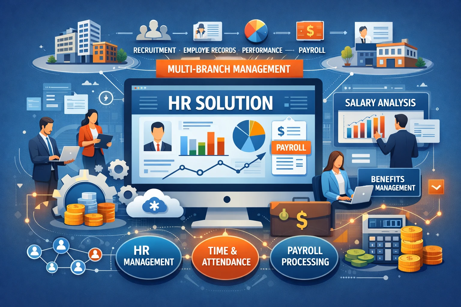 优化多分支机构人事系统与薪酬管理系统的人力资源软件解决方案