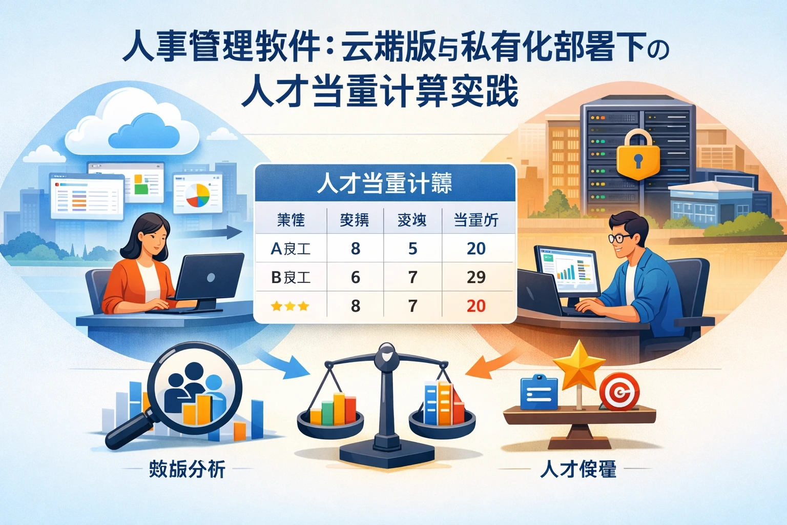 人事管理软件：云端版与私有化部署下的人才当量计算实践