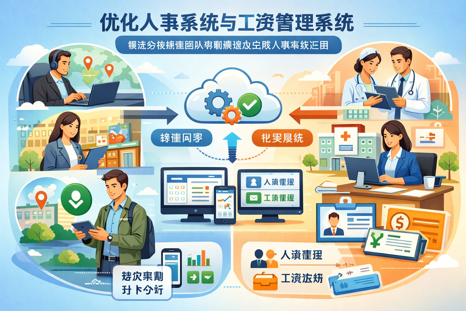 优化人事系统与工资管理系统：解决分散销售团队考勤难题及医院人事系统应用