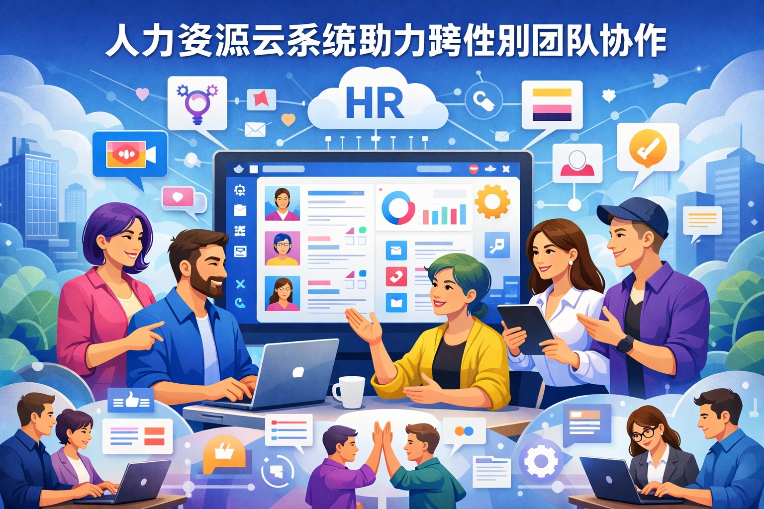 人力资源云系统助力跨性别团队协作