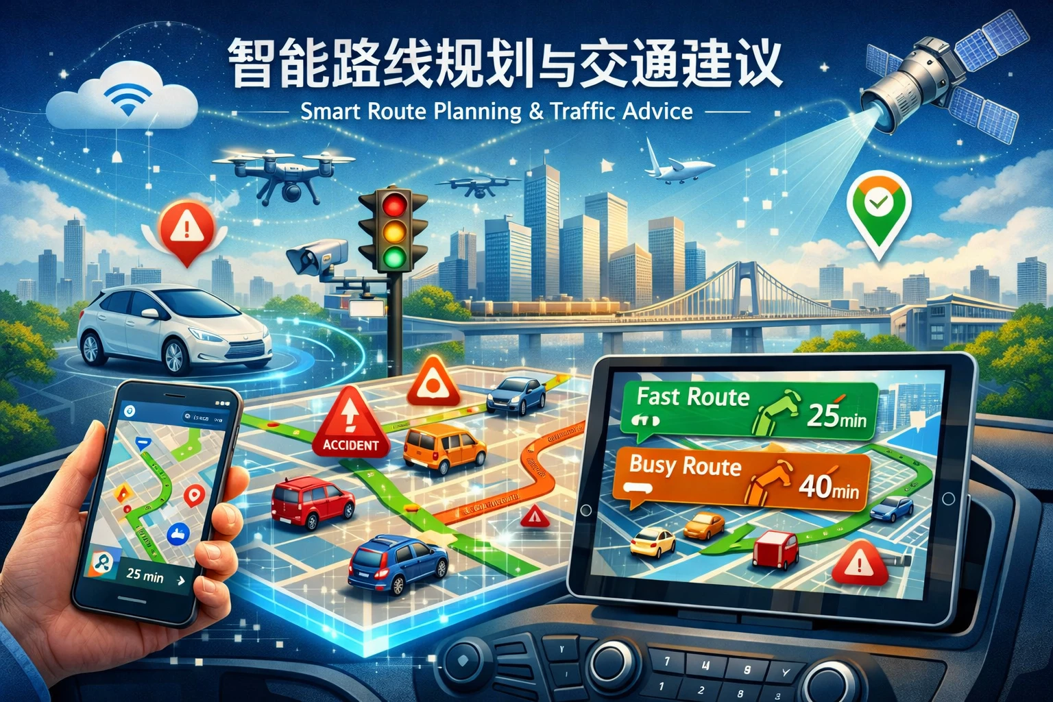 智能路线规划与交通建议