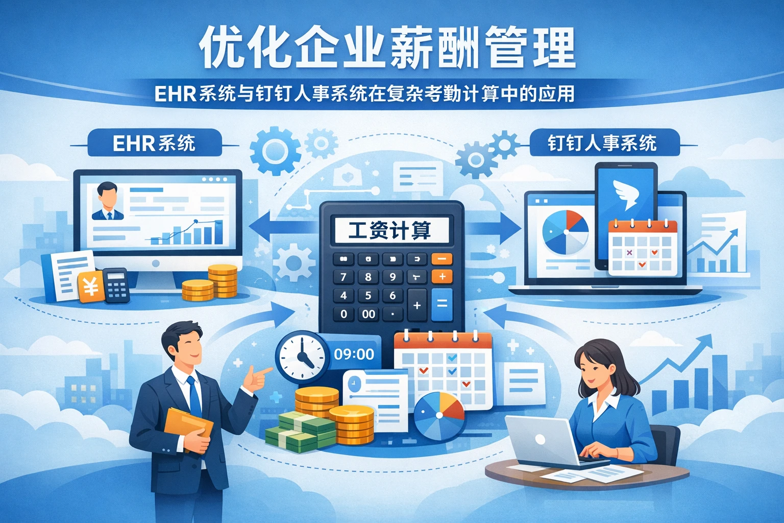 优化企业薪酬管理:ehr系统与钉钉人事系统在复杂考勤计算中的应用