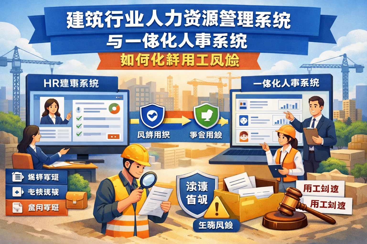 建筑行业人力资源管理系统与一体化人事系统如何化解用工风险