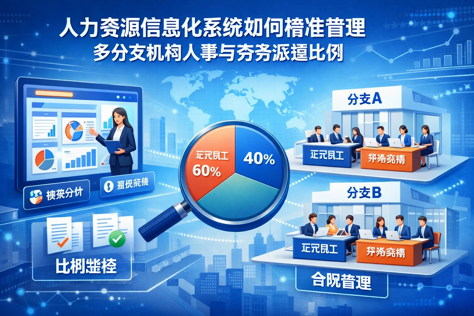 人力资源信息化系统如何精准管理多分支机构人事与劳务派遣比例