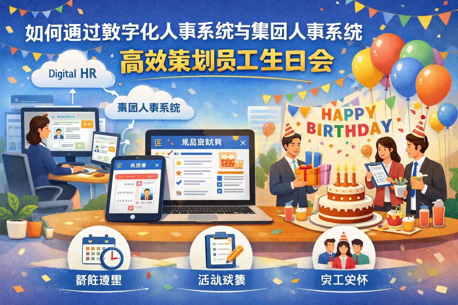如何通过数字化人事系统与集团人事系统高效策划员工生日会