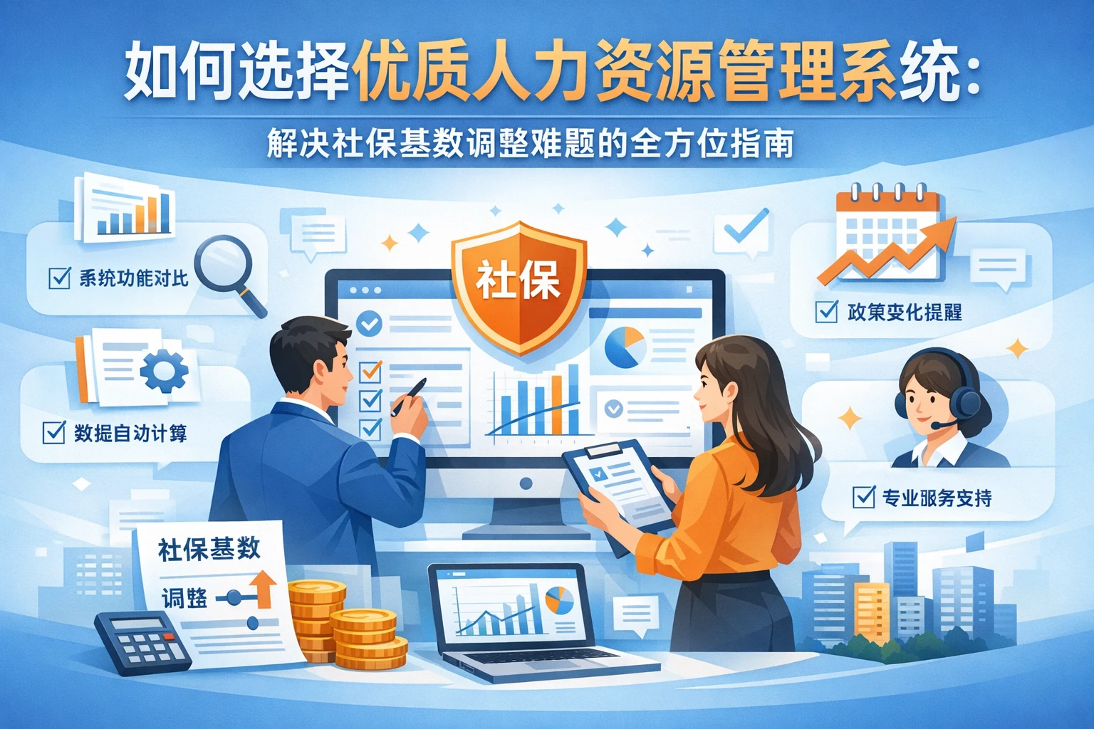 如何选择优质人力资源管理系统：解决社保基数调整难题的全方位指南