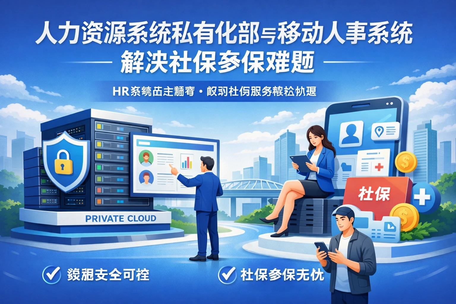 人力资源系统私有化部署与移动人事系统解决社保参保难题