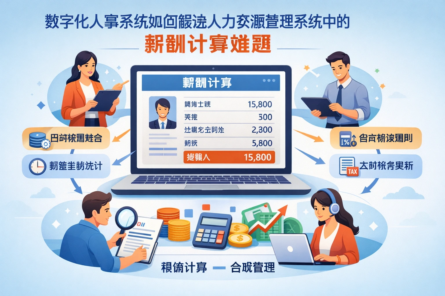 数字化人事系统如何解决人力资源管理系统中的薪酬计算难题