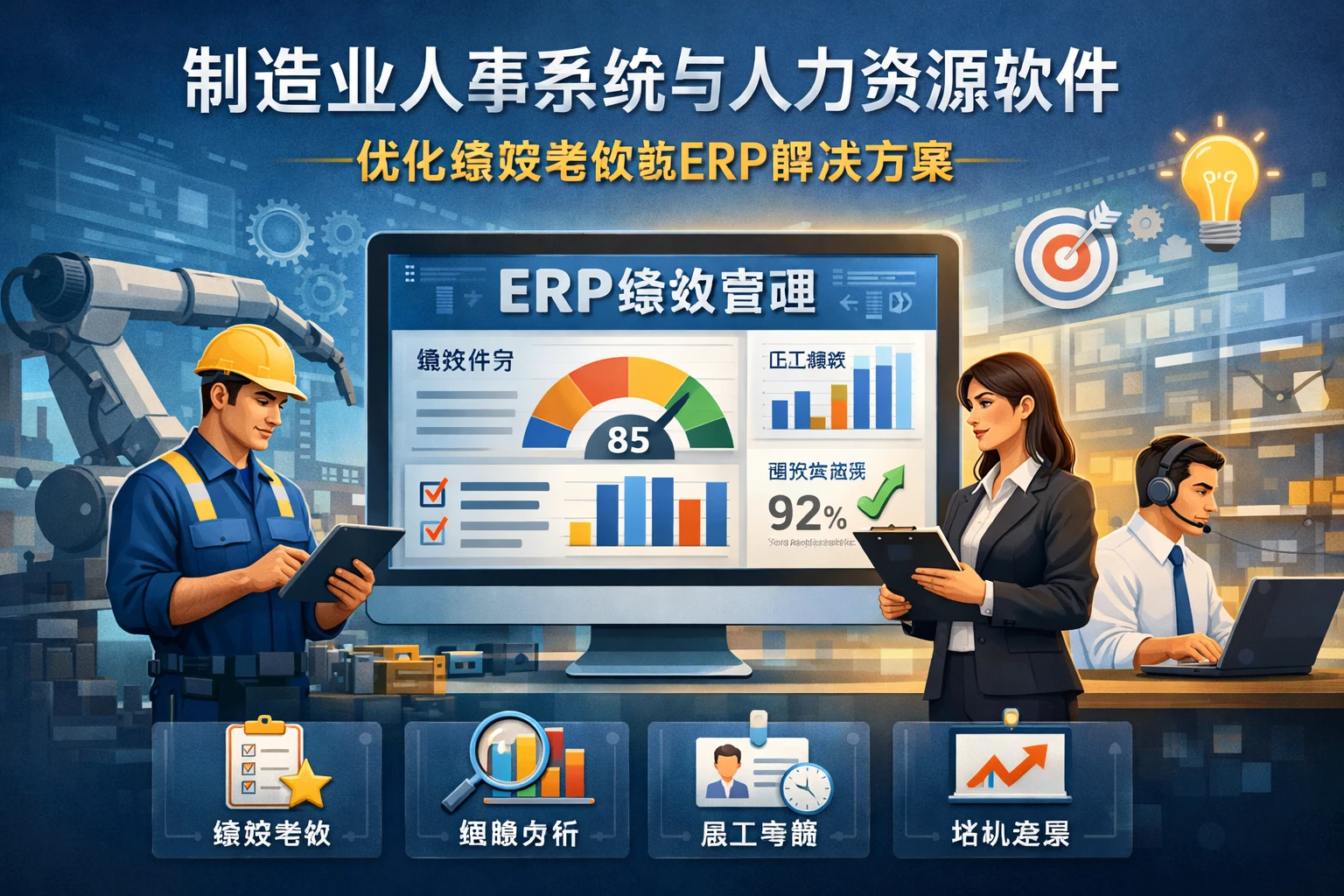 制造业人事系统与人力资源软件：优化绩效考核的ERP解决方案