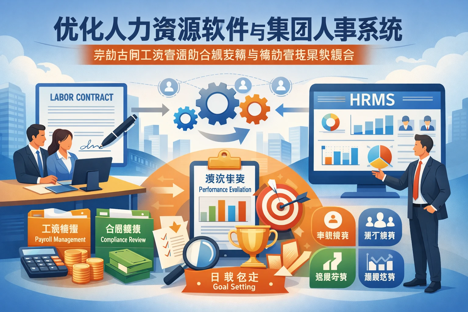 优化人力资源软件与集团人事系统：劳动合同工资管理的合规实践与绩效管理系统整合