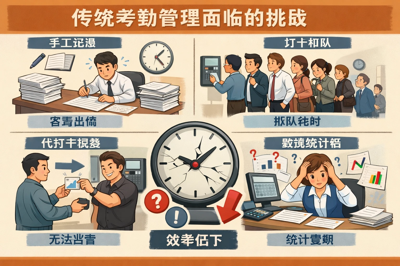 传统考勤管理面临的挑战
