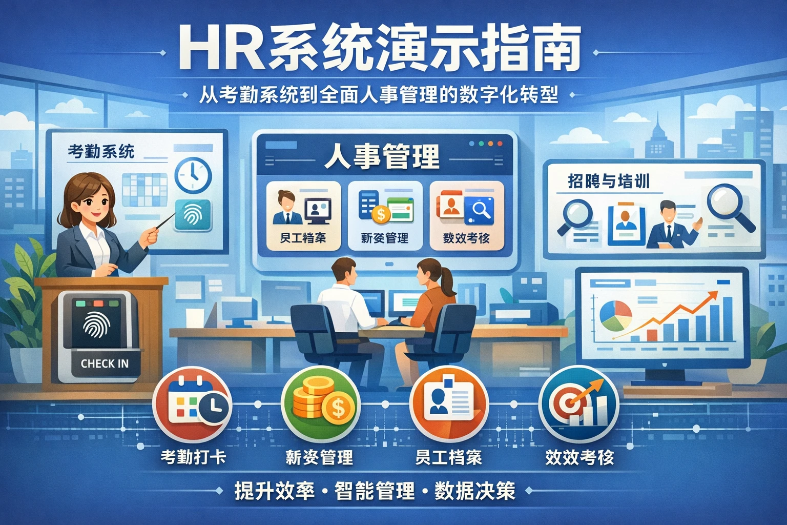 HR系统演示指南：从考勤系统到全面人事管理的数字化转型