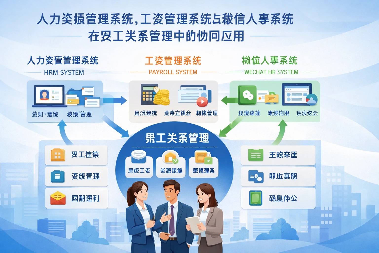 人力资源管理系统、工资管理系统与微信人事系统在员工关系管理中的协同应用