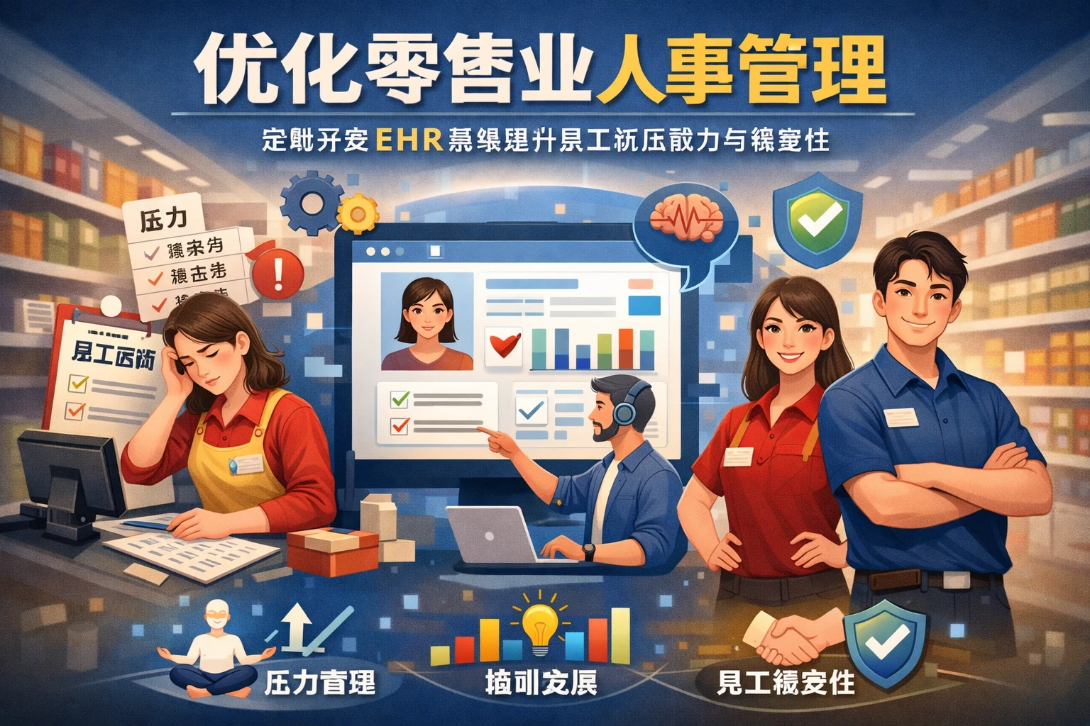 优化零售业人事管理：定制开发EHR系统提升员工抗压能力与稳定性