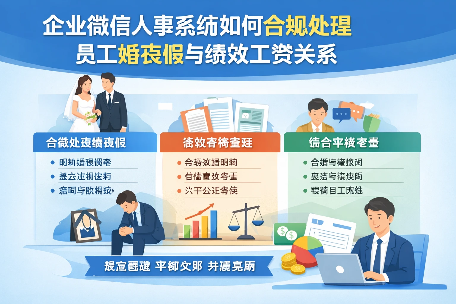 企业微信人事系统如何合规处理员工婚丧假与绩效工资关系