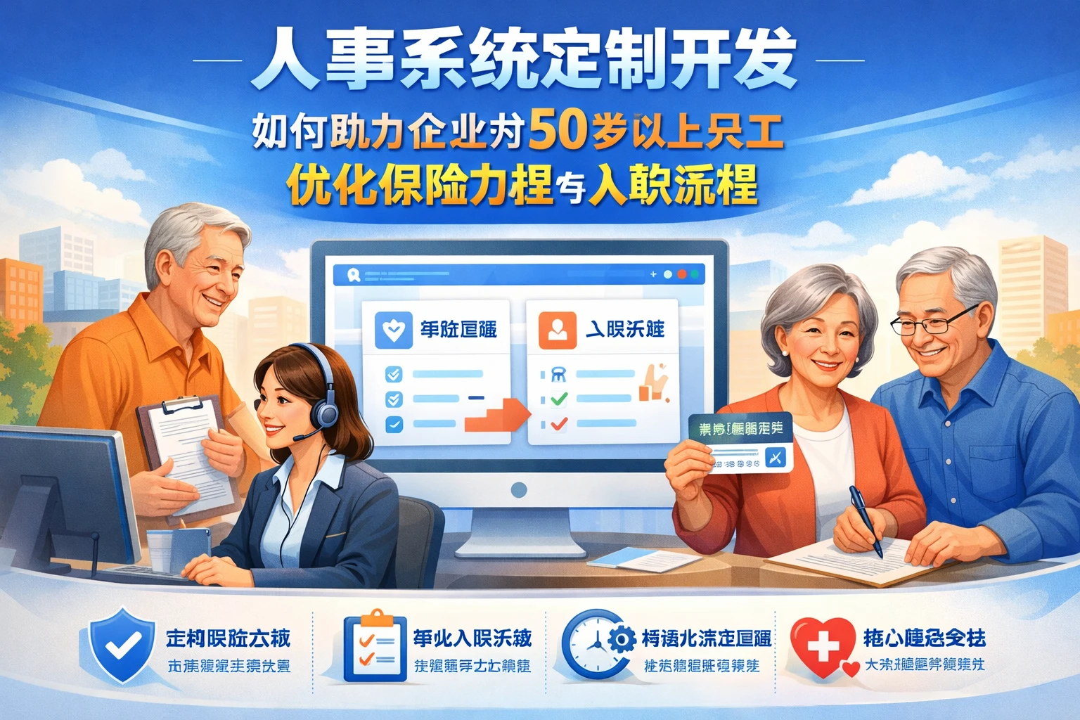 人事系统定制开发如何助力企业为50岁以上员工优化保险办理与入职流程