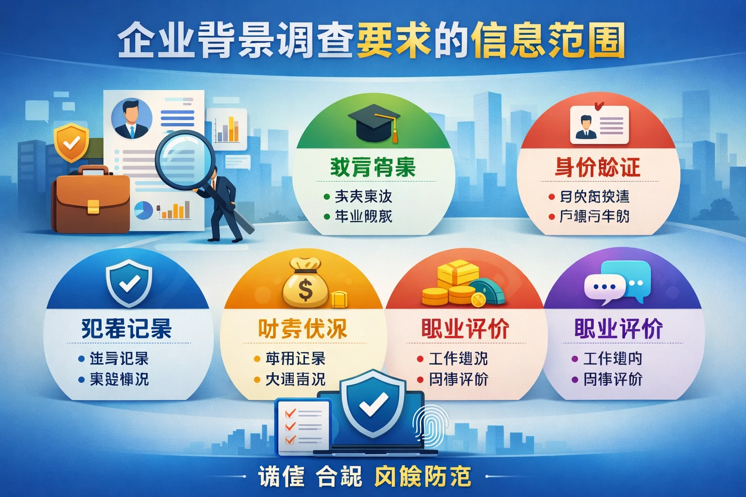 企业背景调查要求的信息范围