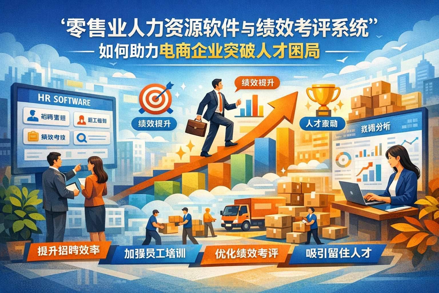 零售业人力资源软件与绩效考评系统如何助力电商企业突破人才困局
