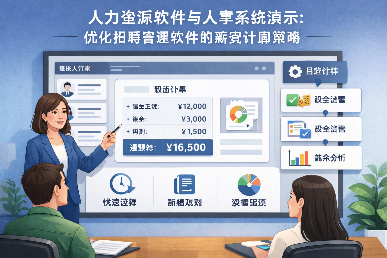 人力资源软件与人事系统演示：优化招聘管理软件的薪资计算策略