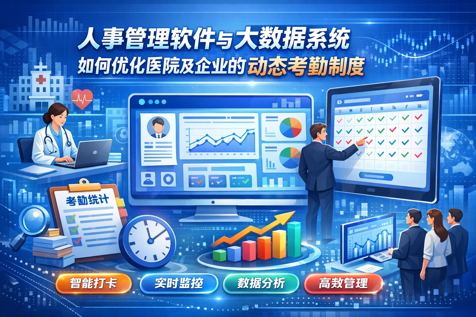 人事管理软件与大数据系统如何优化医院及企业的动态考勤制度