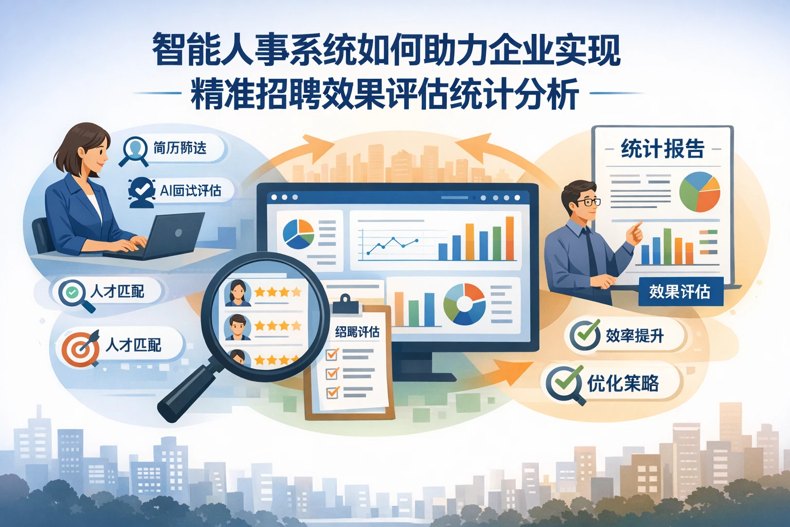 智能人事系统如何助力企业实现精准招聘效果评估统计分析