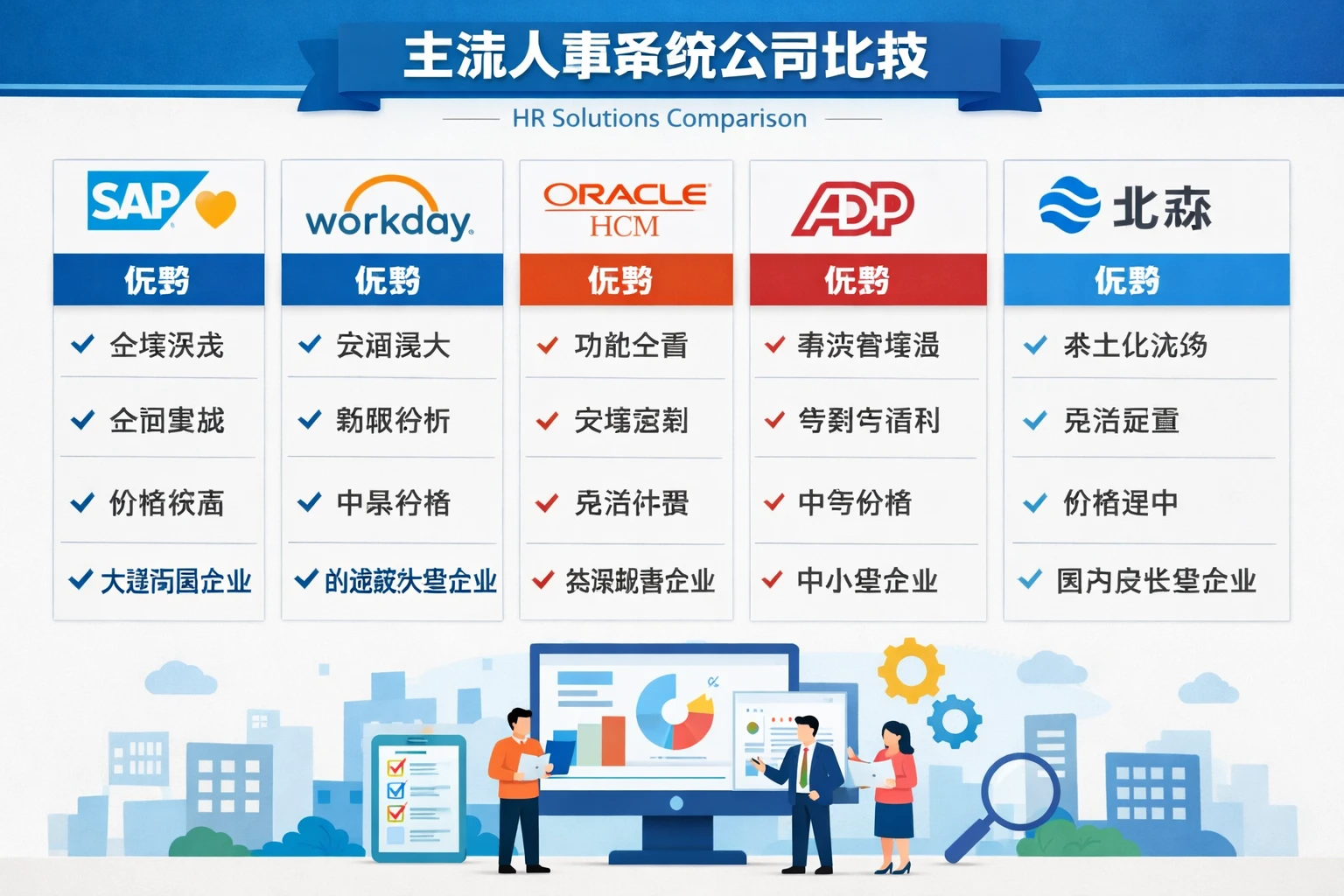 主流人事系统公司比较