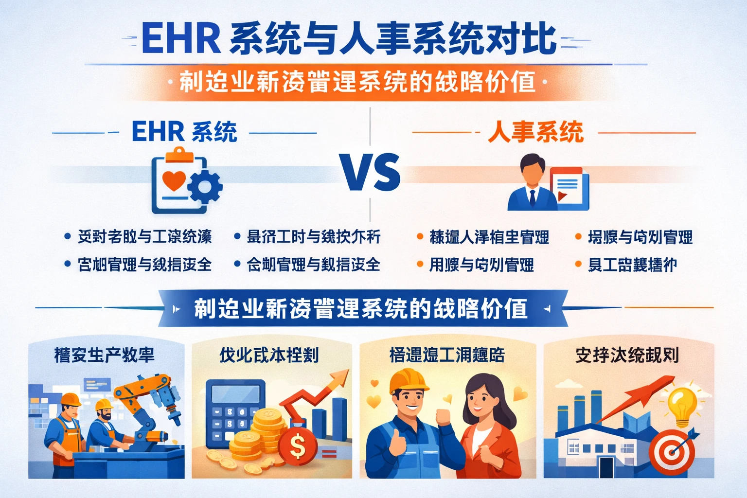 EHR系统与人事系统对比：制造业薪资管理系统的战略价值