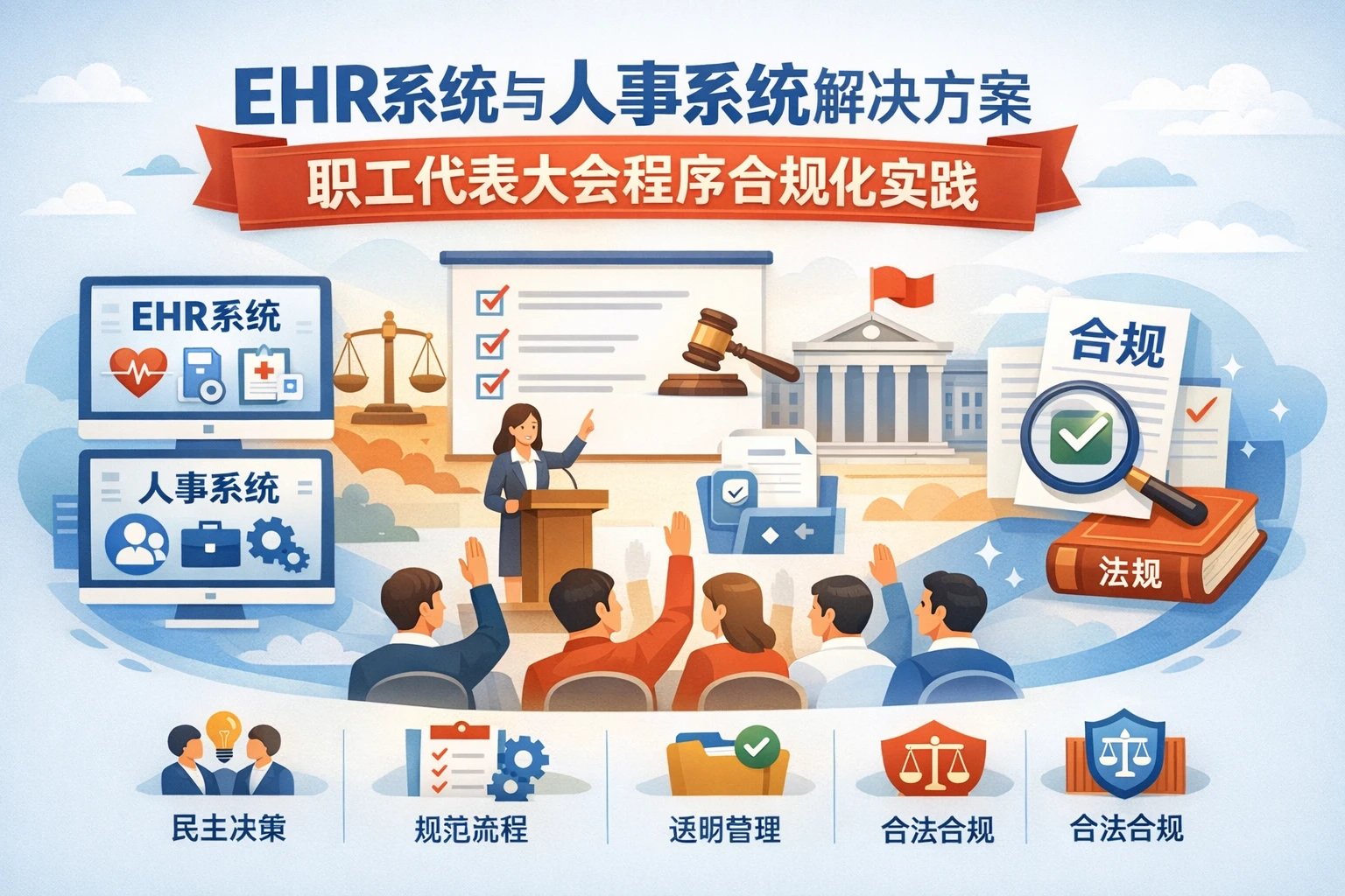 EHR系统与人事系统解决方案：职工代表大会程序合规化实践